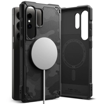 Puzdro pre Samsung Galaxy S25 Ultra Camo Black Ringke Rugged Gear Magnetic MagSafe