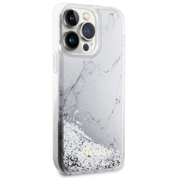 Pevné puzdro Etui Guess GUHCP14XLCSGSGH na iPhone 14 Pro Max 6,7" Liquid Glitter Marble