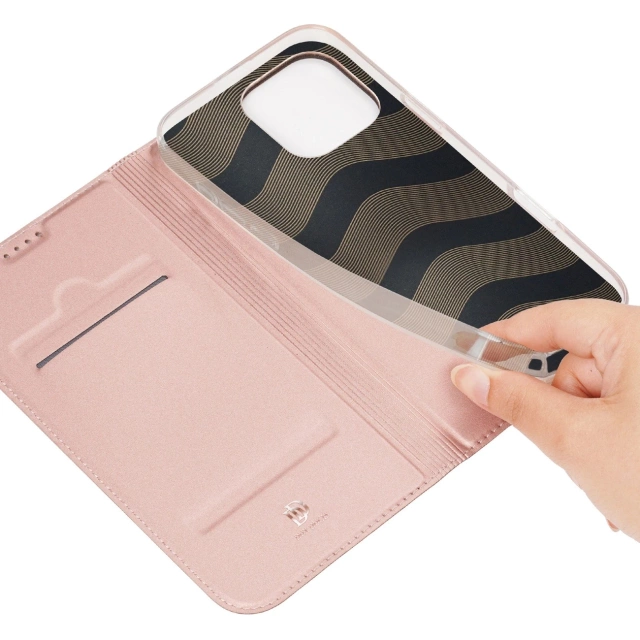 iPhone 16 Pro Max Dux Ducis Skin Pro Pink Protective Case with Flip