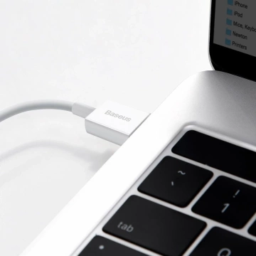 Baseus Superior USB kábel - Lightning 2,4A 0,25 m biely (CALYS-02)