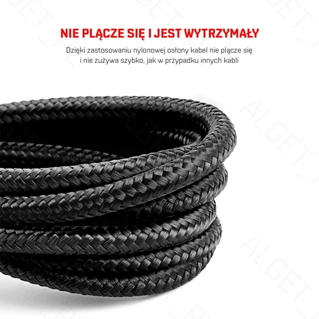 Baseus Cafule Micro-USB 1,5A nylonový kabel 200cm červený