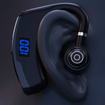 Bezdrôtový headset pre Bluetooth 4.0 hovory do auta headset s displejom V8 Black