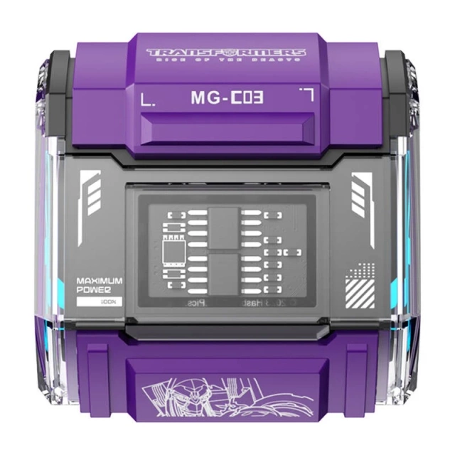 Slúchadlá TWS Transformers MG-C03 Bluetooth 5.3, 13 mm, 5 hodín, fialové