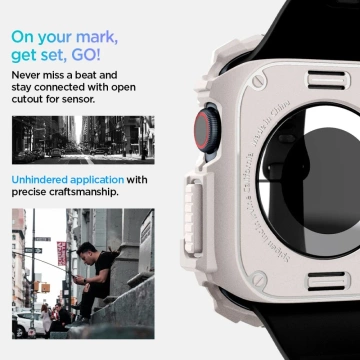 CASE FOR APPLE WATCH 10 (46MM) BEIGE DUNE BEIGE SPIGEN RUGGED ARMOR PRO