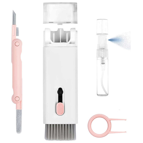 Cleaner Multifunkčná čistiaca sada pre airpods 7v1 klávesnice Ružová a biela