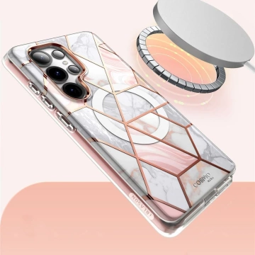 Puzdro a obal na Samsung Galaxy S25 Ultra Supcase Cosmo Mag MagSafe Marble