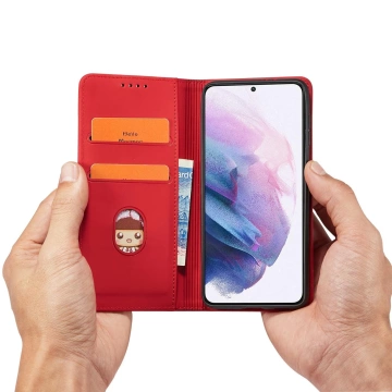 Pouzdro na magnetické karty pro Samsung Galaxy S22 (S22 Plus) Pouch Wallet Card Holder Red