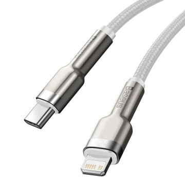 Kabel USB-C na Lightning Baseus Cafule, PD, 20W, 2m (bílý)