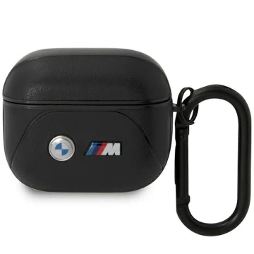 Etui BMW BMA322PVTK do AirPods 3 genový kryt čierny/čierny Leather Curved Line