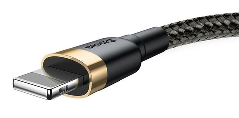 Kábel Baseus Cafule USB Lightning do iPhone iPad iPod 2A 3m Złoty