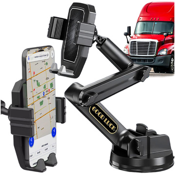 7,2-Zoll-Autotelefonhalter für LKW, Bus, LKW, Bagger, Auto, 43 cm lang, für das Cockpitfenster, Alogy, Schwarz