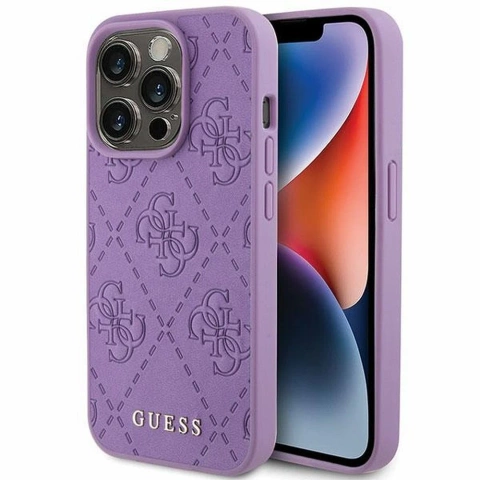 Originální pouzdro GUESS Hardcase GUHCP15XP4EPMU pro iPhone 15 PRO MAX (prošívané 4G Classic / světle fialové)