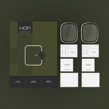 Hofi Glass Ring 2-balenie tvrdeného skla pre Apple Watch Ultra 1/2 (49 mm) titán