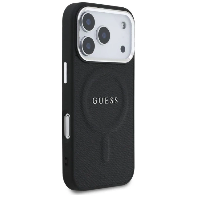 Etui Guess Classic Logo MagSafe na iPhone 17 Pro - Czarny