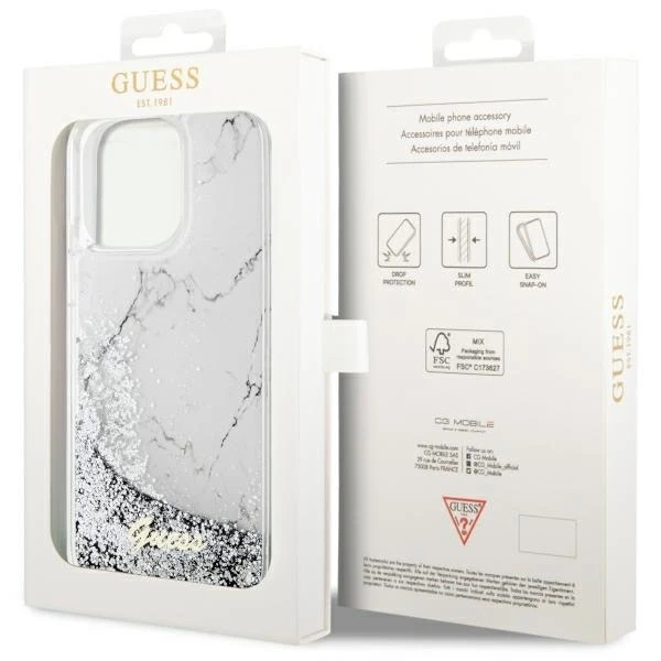 Etui Guess GUHCP14XLCSGSGH do iPhone 14 Pro Max 6.7" hardcase Liquid Glitter Marble