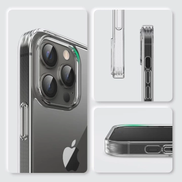 Ugreen Protective Fusion Case Hard Cover mit Gelrahmen für iPhone 13 Pro Max transparent (90180)