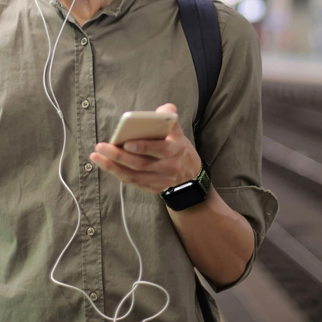 Nylonový pásek pro Apple Watch 2/3/4/5/6/7/8/9/SE/Ultra 42/44/45/49 mm Nylonový pásek Sport zelený