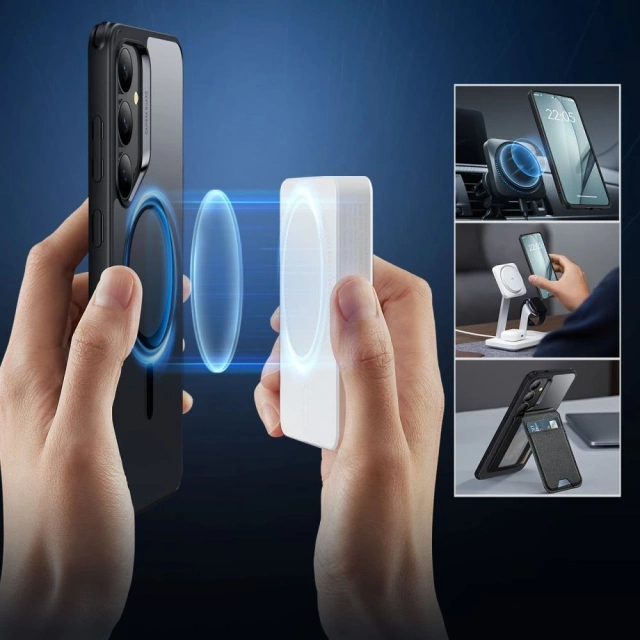 Kryt Samsung Galaxy S25 Plus, číry/čierny, ESR Classic Hybrid HaloLock MagSafe