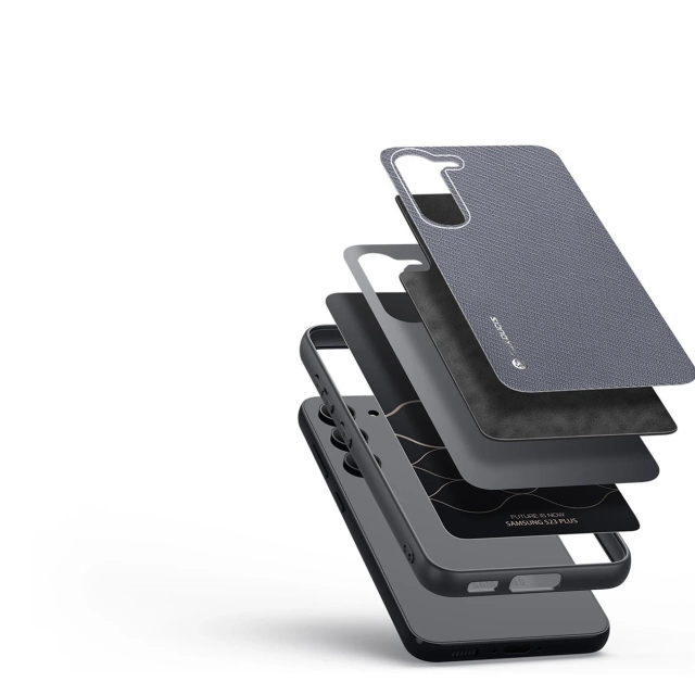Etui ochronne Dux Ducis Fino do Samsung Galaxy S23+ pokrowiec z silikonową ramką szare