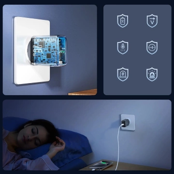 Мережевий зарядний пристрій Joyroom USB-C PD 20 Вт - чорний