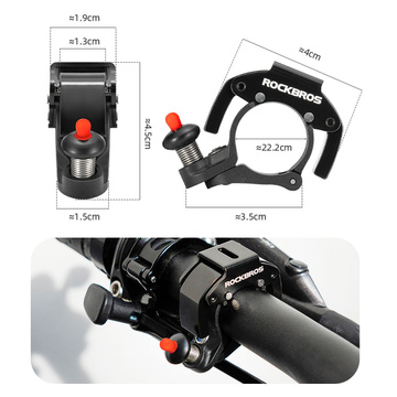 Fahrradklingel für das Fahrrad universal RockBros Big Ring Aluminium stark für den Lenker 100dB wasserdicht schwarz