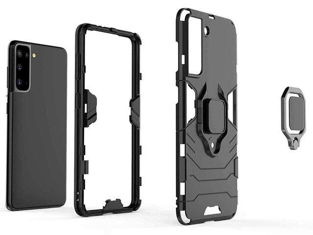 Alogy Stand Ring Armor case for Samsung Galaxy S21 Plus black