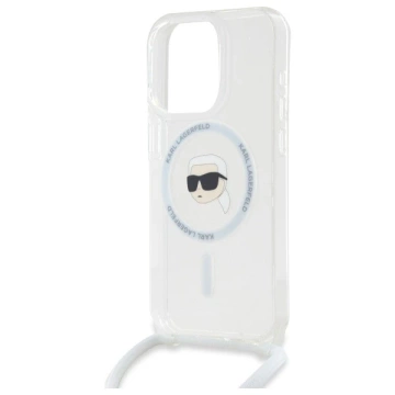 Etui Karl Lagerfeld pro iPhone 16 Pro Max 6,9" Magsafe Hardcase Transparent Crossbody IML Karl Head