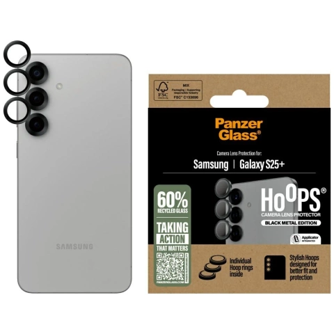 Tvrdené sklo pre Samsung Galaxy S25 Plus PanzerGlass Hoops, ochranný kryt objektívu fotoaparátu