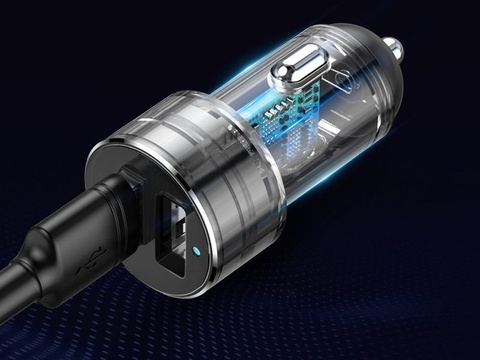 Baseus autonabíjačka 2x USB 80W autocigareta čierna