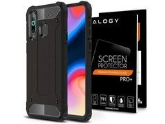 Puzdro Alogy Hard Armor pre Samsung Galaxy A60 / M40 čierne sklo Alogy