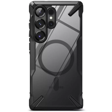 Kryt na Samsung Galaxy S25 Ultra s magnetickým krúžkom Fusion X Magnetic MagSafe, čierny