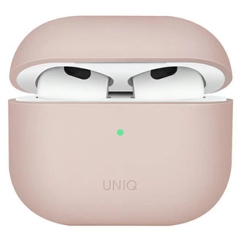 UNIQ puzdro Lino AirPods 3. gen.Silikónová ružová / lícenka ružová