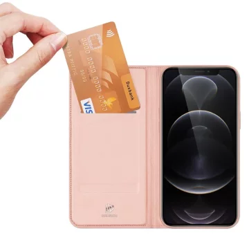 Dux Ducis Skin Pro puzdrový flipový kryt pre iPhone 13 Pro Max ružový