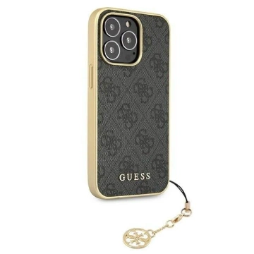 Etui Guess GUHCP13XGF4GGR pro Apple iPhone 13 Pro Max 6,7" szary/grey hardcase 4G Charms Collection