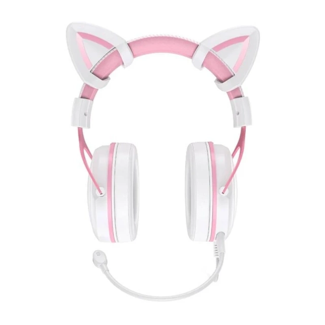 ONIKUMA X10 Gaming Headphones White/Pink/Cat Ears