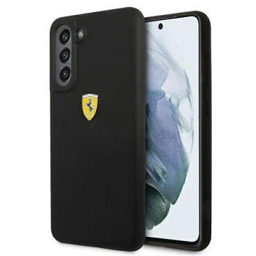 Pevné puzdro Ferrari pre Samsung Galaxy S21 FE čierno/čierny silikón
