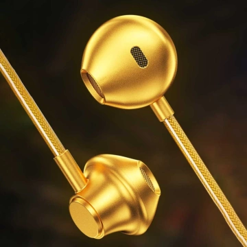 Sluchátka WK Design Sakin Series sluchátka s dálkovým ovládáním a mikrofonem 3,5 mm mini jack zlatý (YC05)