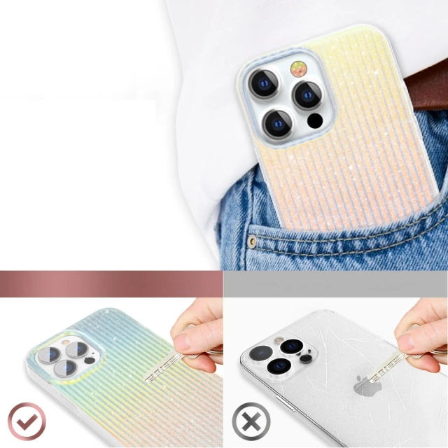 Kingxbar Travel Series Luxury Elegant Case для iPhone 13 Pro Blue / Orange (Clouds)