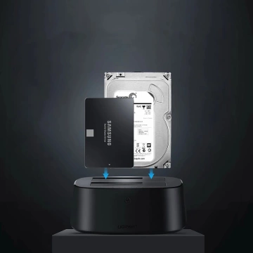 Док-станція Ugreen CM198 50857 з USB 3.0 для SATA 2.5" 3.5" SSD HHD Блок живлення EU - Чорний