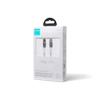 Rýchlonabíjací kábel Joyroom s inteligentným vypínačom USB-C - Lightning 20W 1,2m biely (S-CL020A3)