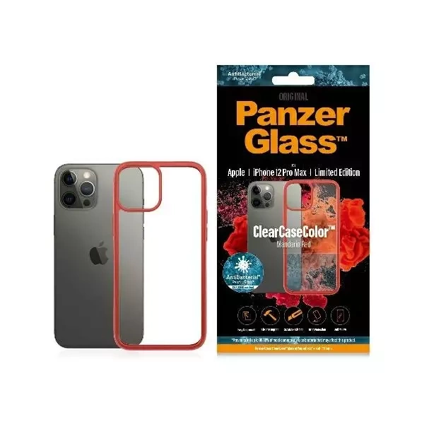 Etui PanzerGlass ClearCase pro iPhone 12 Pro Max Mandarin Red AB