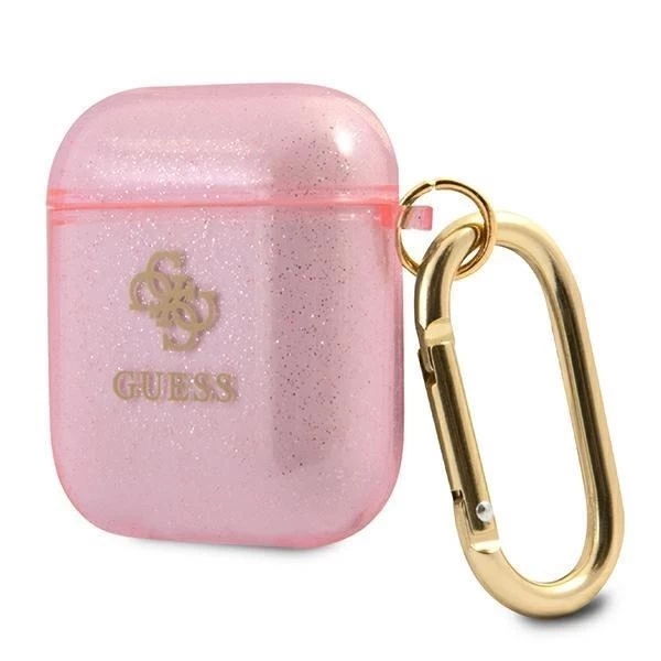 Guess GUA2UCG4GP kryt AirPods ružový/ružový Glitter Collection