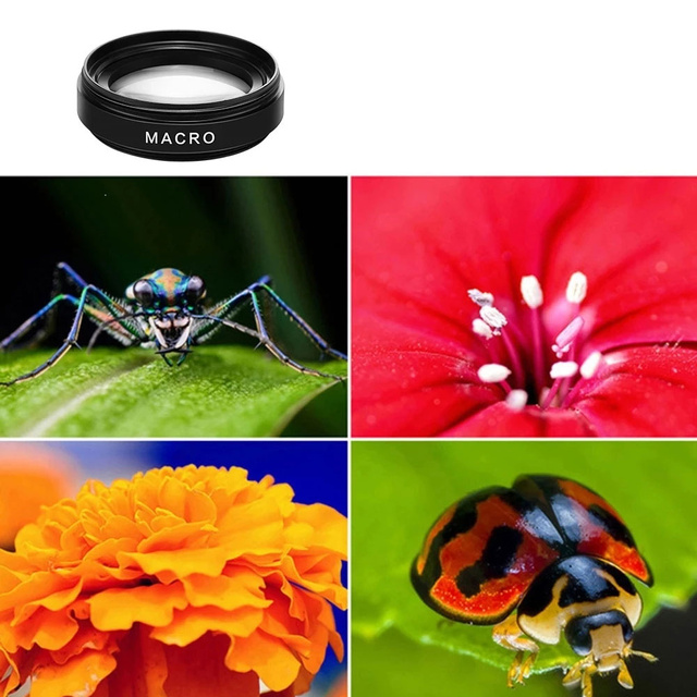 Lens for smartphone phone lens 2in1 set Alogy Lens clip 0.45X Macro 12.5X wide