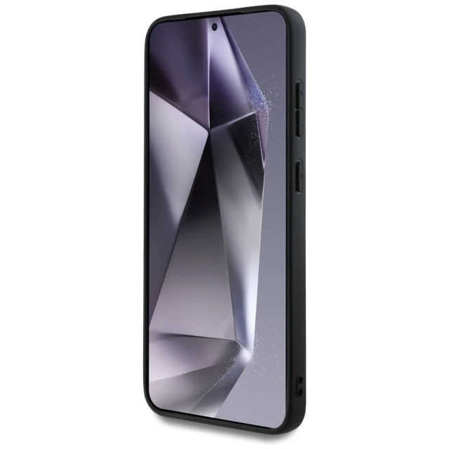 Etui Guess Leather 4G Colored Ring MagSafe do Samsung Galaxy S25 Czarny