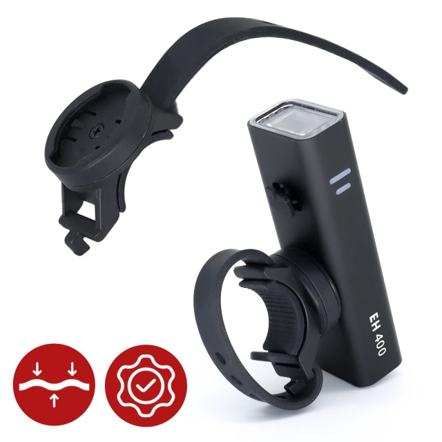 Svetlo na bicykel Predné LED predné svetlo Osvetlenie na bicykel Vodotesné IPX5 Alogy P12 Bike Light Black