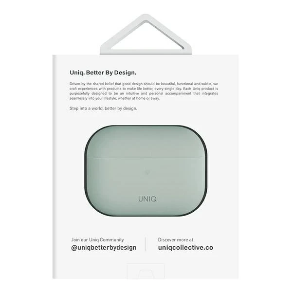 Захисний чохол для навушників UNIQ Lino AirPods Pro 2 gen Silicone mint/mint green