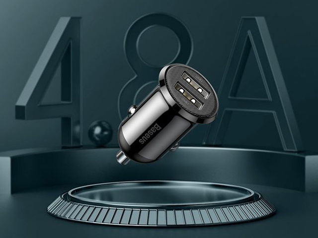 Nabíječka do auta Baseus Grain Pro 2x USB 4,8A černá