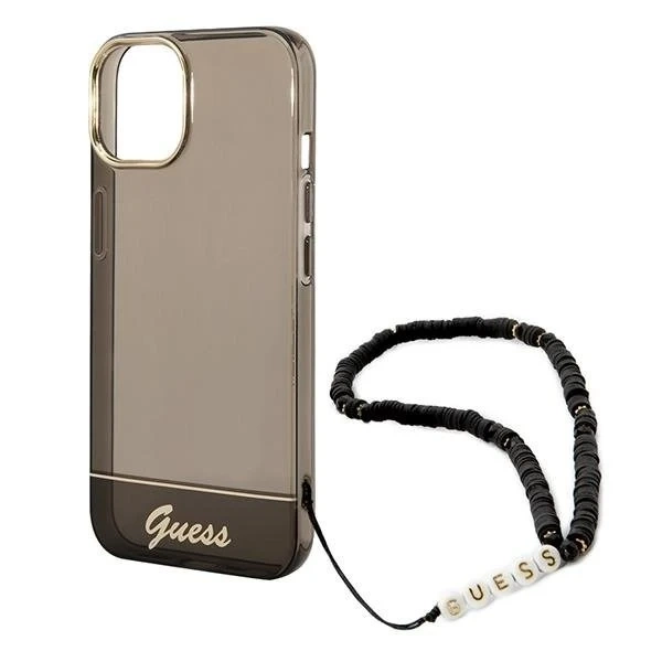 Etui Guess GUHCP14MHGCOHK do Apple iPhone 14 Plus 6,7" czarny/black hardcase Translucent Pearl Strap