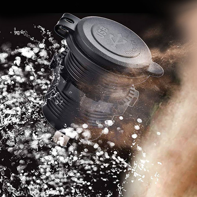 LED nabíječka do auta zásuvka Alogy Mini nabíječka do auta pro motocykl Konektory napájecího adaptéru Alogy 2x USB QC 3.0 USB-C PD 60W