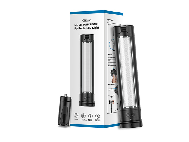 Apexel APL-FL05 LED folding lamp tripod with remote control Black